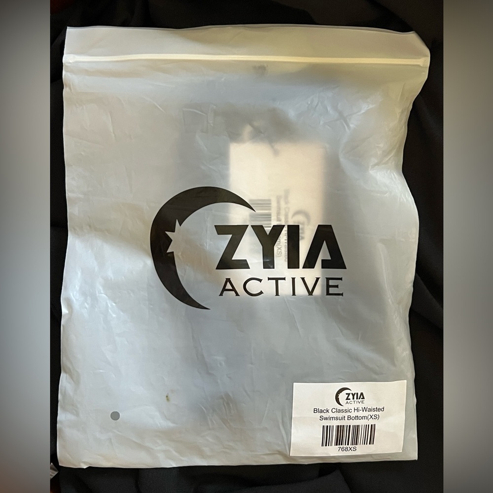 ZYIA Active NEW Black Classic Hi-Waisted Swimsuit Bottoms Size XS - Picture 5 of 6